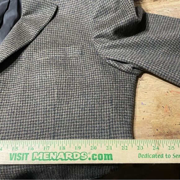 Jos A Bank Traveler’s‎ Collection Men's Beige Black Check Camel Hair Blazer 48R - Picture 10 of 12